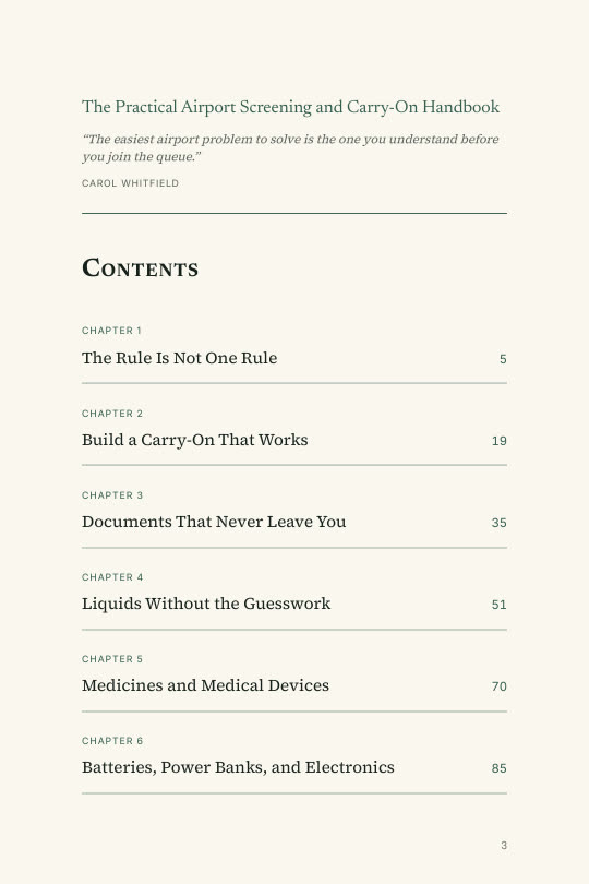 Contents page